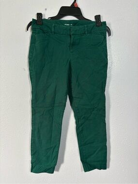 Old Navy Women's Dark Green Cropped Chinos